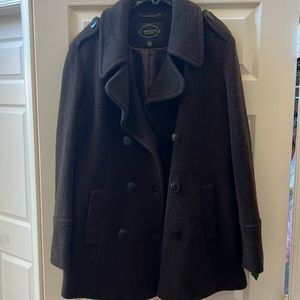 Never Worn New 1 Madison Limited Collection Rayon/Wool Chocolate Coat with tags